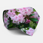 Roze Floral Botanisch Mannen Stropdas (Opgerold)