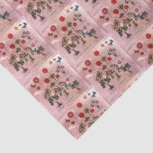 Roze Floral Botanisch Tissuepapier (Detail)