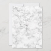 Roze Floral Bouquet op White Marble Vrijgezellenfe Kaart (Achterkant)