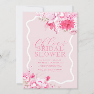 Roze Floral Bridal Shower Invitation - Keira Kaart