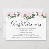 Roze Floral Bridal Shower Kaart (Voorkant)