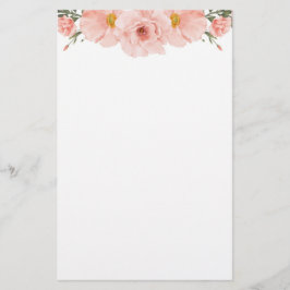 Roze Floral Briefpapier