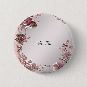 Roze  Floral Button
