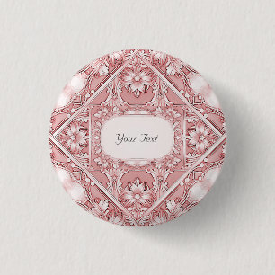 Roze Floral Button
