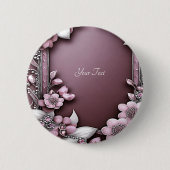 Roze Floral Button (Voorkant)