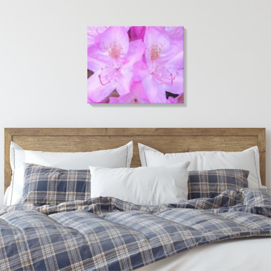 Roze Floral Canvas Art (Insitu (Slaapkamer))