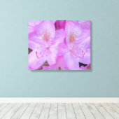 Roze Floral Canvas Art Afdruk (Insitu (Houten vloer))