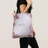 Roze  Floral Canvas tas (Dichtbij)