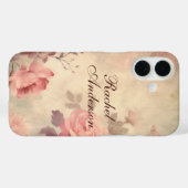 Roze  Floral Case-Mate iPhone Case (Achterkant (horizontaal))