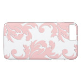 Roze Floral Damask iPhone 7 Plus Hoesje (Achterkant (Horizontaal))