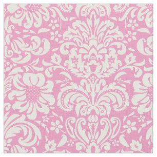 Roze Floral Damask Stof