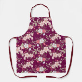 Roze Floral Design Schort (Voorkant)