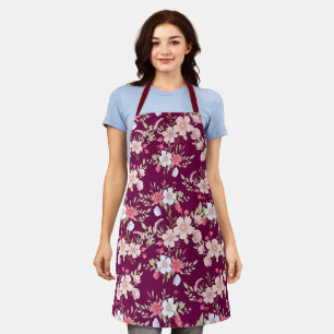 Roze Floral Design Schort