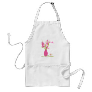 Roze Floral Design Standaard Schort