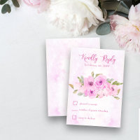  roze Floral en kalligrafie