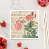  Roze Floral Ephemera Servet (Insitu)