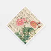  Roze Floral Ephemera Servet (Hoek)