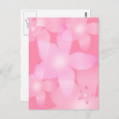 Roze Floral Escape Briefkaart (Voorkant / Achterkant)