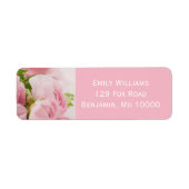 Roze Floral Etiket (Voorkant)