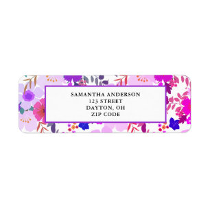 Roze Floral Etiket