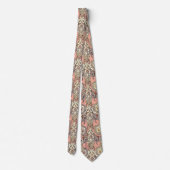  Roze Floral Exotic Motif Pattern Stropdas (Achterkant)