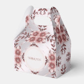 Roze Floral Favor Box Bedankdoosjes (Achterkant)