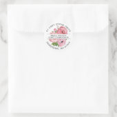 Roze Floral First Community Return Address Label (Tas)
