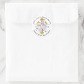 Roze Floral First Community Return Address Label (Tas)