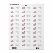 Roze Floral Flamingo Return Address Label (Full Sheet)
