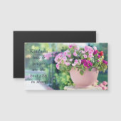 Roze Floral Fotografie Kindness Quote Magnet (Voorkant / Achterkant)