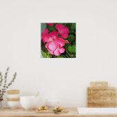 Roze Floral fotografie Poster (Keuken)