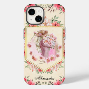 Roze Floral Girl, lentstijd Case-Mate iPhone 14 Hoesje