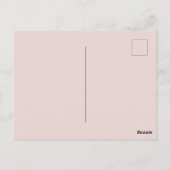 Roze Floral Glitter Briefkaart (Achterkant)