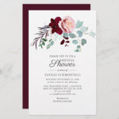 Roze Floral Greenery Bridal Shower Briefpapier (Voorkant / Achterkant)
