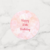  roze floral Happy 85th Birthday design Confetti (Kleine voorkant)