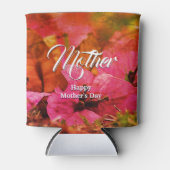 Roze Floral HAPPY MOEDERDAG Blikjeskoeler (Voorkant)