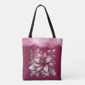 Roze Floral Holiday Canvas tas (Achterkant)