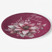 Roze Floral Holiday Paper Bord (Gekanteld)