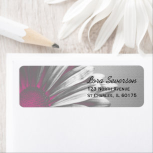 Roze Floral hoogtepunten Retouradres Etiket
