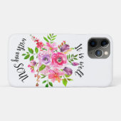 Roze Floral Inspirerend Het is goed met mijn soep Case-Mate iPhone Case (Achterkant (horizontaal))