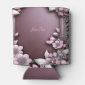 Roze Floral Koelbox Blikjeskoeler (Achterkant)