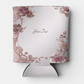 Roze Floral Koelbox Blikjeskoeler (Voorkant)