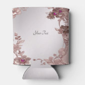 Roze Floral Koelbox Blikjeskoeler (Achterkant)