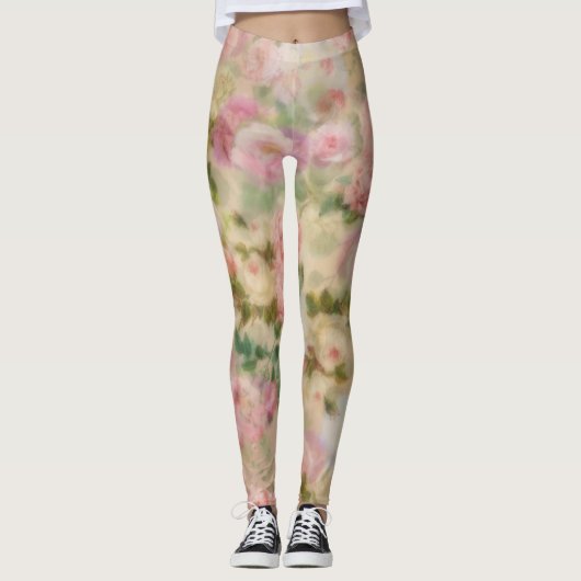  Roze Floral Leggings (Voorkant)