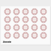 Roze Floral Lijst Envelop Seal Sticker (Vel)