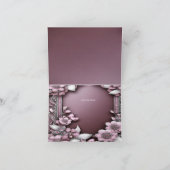 Roze Floral Lijst Hartelijk dank Bedankkaart (Binnen)