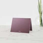 Roze Floral Lijst Hartelijk dank Bedankkaart (Achterkant)