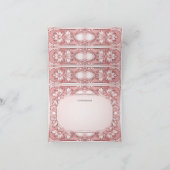 Roze Floral Lijst Hartelijk dank Bedankkaart (Binnen)