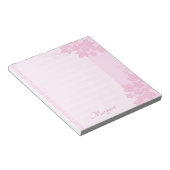  Roze Floral Lined Notitieblok (Schuin)