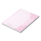 Roze Floral Lined Notitieblok (Gedraaid)